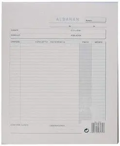 Talonario Albaranes Holadensa Triplicado Autoc T-1