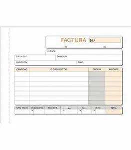 Talonario Factura 8º T-67 Apaisado Duplicado Autoc
