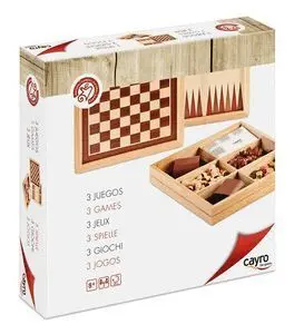 Juego de Mesa Ajedrez Damas Backgammon Marqueteria