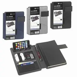 Portanotas A5 Venture Soporte Phone Cuaderno Negro