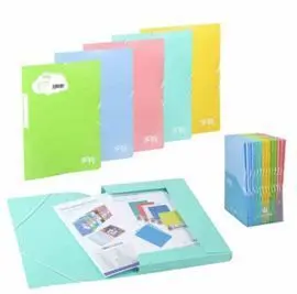 Carpeta Solapas Soft Pp C/Etiq y Goma Salmon