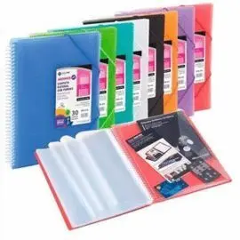 Carpeta 80 Fundas A4 Pp Espiral Canguro Azul