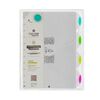SEPARADORES INGENIOX A4 PP TRANSPARENTE NEON 4 POS
