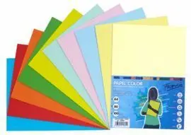 Papel A4 80Gr 100 Hojas Surtido Pastel y Fuerte