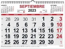 Calendario Espiral Mensual 2023