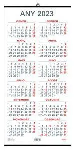 Calendario Anual 2023 Catalan Pequeño Myrga