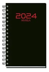 Agenda Anual 2024 Bolsillo Dueñas Wireo Negro