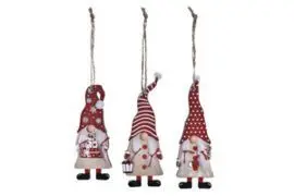 Decoracion Colgante Madera Gnomos Surtidos