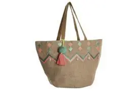 Bolso Jute Algodon 59X19X63 Natural
