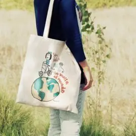 Bolsa de Tela para Dar la Vuelta Al Mundo