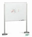 Juego 2 Soportes Aluminio con Ruedas para Pizarra