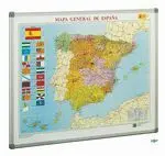 Mapa España 72X93 Imantado Marco Aluminio