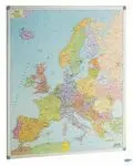 Mapa Europa 93X119 Marco Aluminio