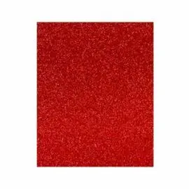 Lamina Goma Eva 20X30 Rojo Efecto Purpurina