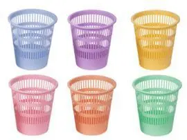 Papelera Rejilla de Plastico Azul Pastel
