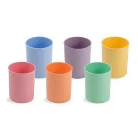 Cubilete Plastico Naranja Pastel