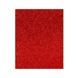 Lamina Goma Eva 20X30 Rojo Efecto Purpurina