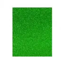 Lamina Goma Eva 20X30 Verde Efecto Purpurina