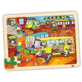 Juego Set Puzzles Transportes (4 Uds)