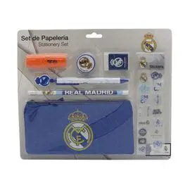 Set de Papeleria con Pegatinas Real Madrid