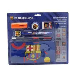 Set de Papeleria con Pegatinas Fc Barcelona