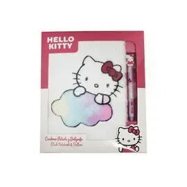 Set Cuaderno Peluche y Boligrafo Sanrio Hello Kitt