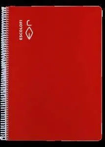 Bloc Espiral Folio 50H 70Gr Pauta 3Mm Rojo