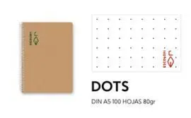 Bloc Espiral A5 100H 80Gr Dots Reciclado Ecologico