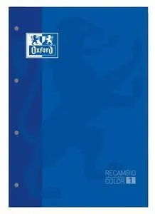 Recambio A4 4 Taladros 80H Cuadro 5Mm Oxford Azul