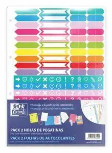 Pack 2U Hojas con Pegatinas Oxford