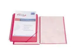 Carpeta 30 Fundas Espiral Goma Personalizable Roja