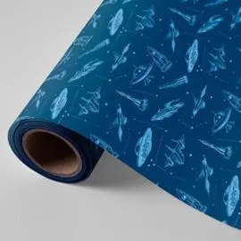 Papel Regalo Bobina 31Cm 2K Infantil Naves Espacia