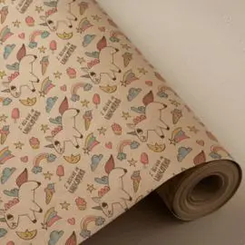 Papel Regalo Bobina 31Cm 2K Kraft Reciclado Unicor