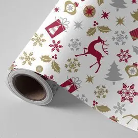 Papel Regalo Bobina 62Cm Navidad Ciervos 3150242