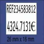 Rollo Etiquetas 26X16 Blanco Removible