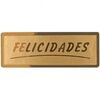 ETIQUETAS ORO FELICIDADES ROLLO 300U 50X18