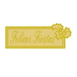 Etiquetas Oro Felices Fiestas Rollo 300U 63X24