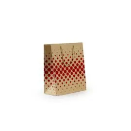 Bolsa Papel 180G Kraft Reciclado Puntos Rojos 185X