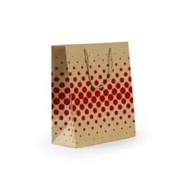 Bolsa Papel 180G Kraft Reciclado Puntos Rojos 315X