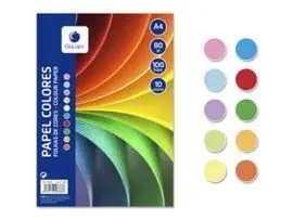 100 Hojas A4 80Grs Colores