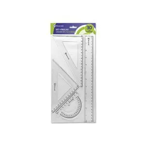 Set 4 Reglas Transparente Ec 30 cm