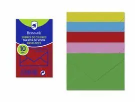 Sobre Bismark Papel Colores Surtidos 76X120 90 Gr