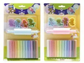 Set Plastilina Pastel 12 Colores con Moldes Fairy
