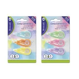 Cinta Correctora Pastel Mini 5M5Mm Blister 3U Bism