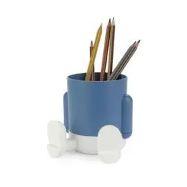 Portalapices Mr. sitty Azul/Blanco