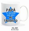 TAZA CERAMICA 237ML MENSAJE PAPA TU SIEMPRE HAS SI