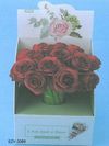 EXPOSITOR 16 BOLIGRAFOS GEL ROSAS ROJAS