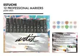 Estuche 12 Rotuladores Gama Artist Colores Pastel