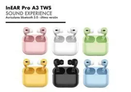 Auriculares Inear Pro A3 Bluetooht 5. 0 Surtidos