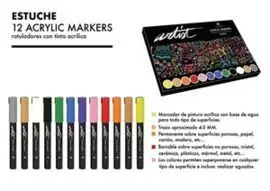 Estuche 12 Rotuladores Acrilicos Gama Artist Surti